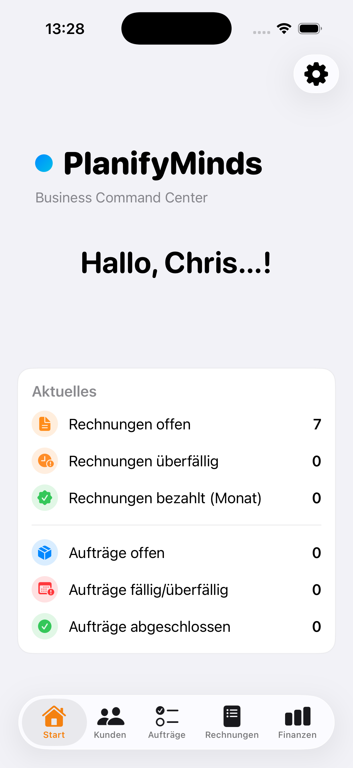 Planify B2B – Dashboard