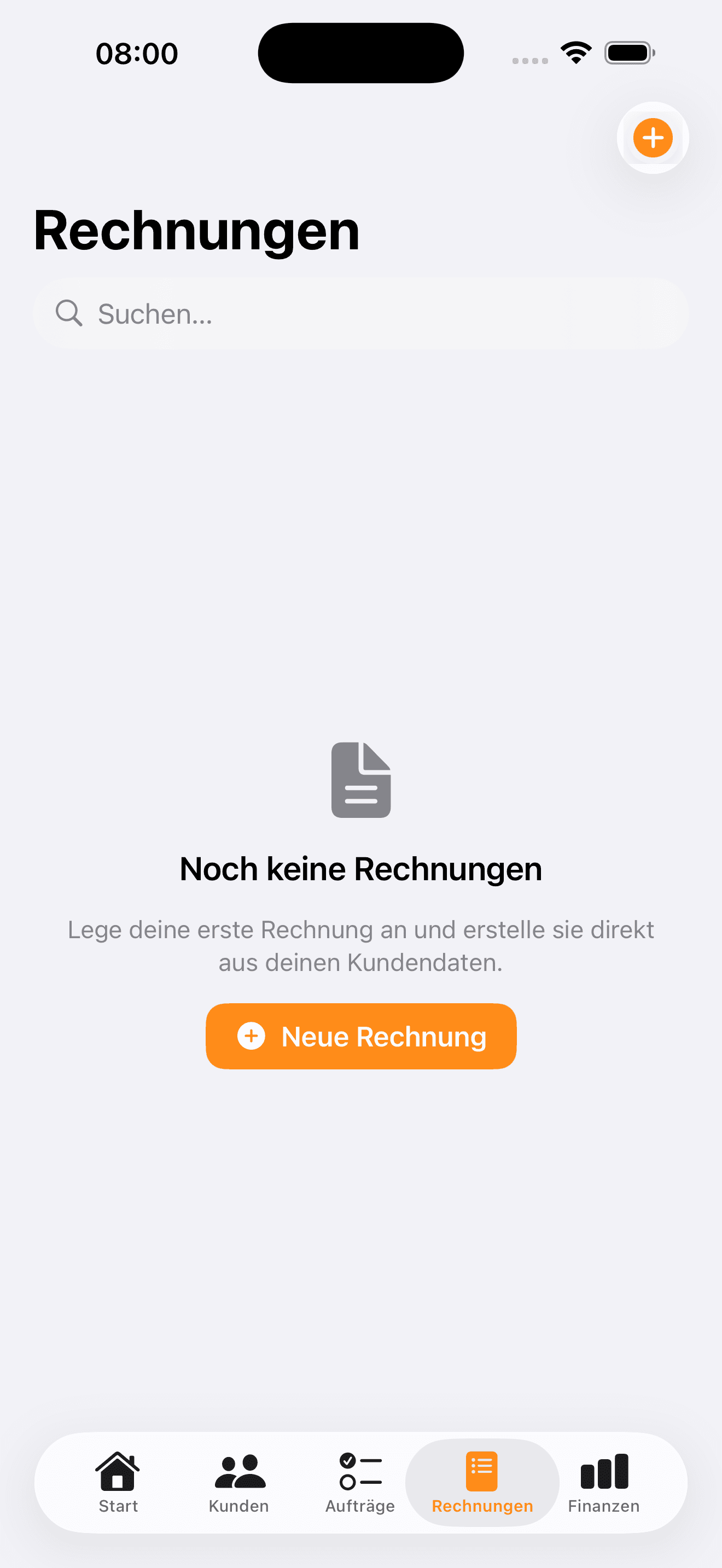 Planify B2B – Kundenübersicht