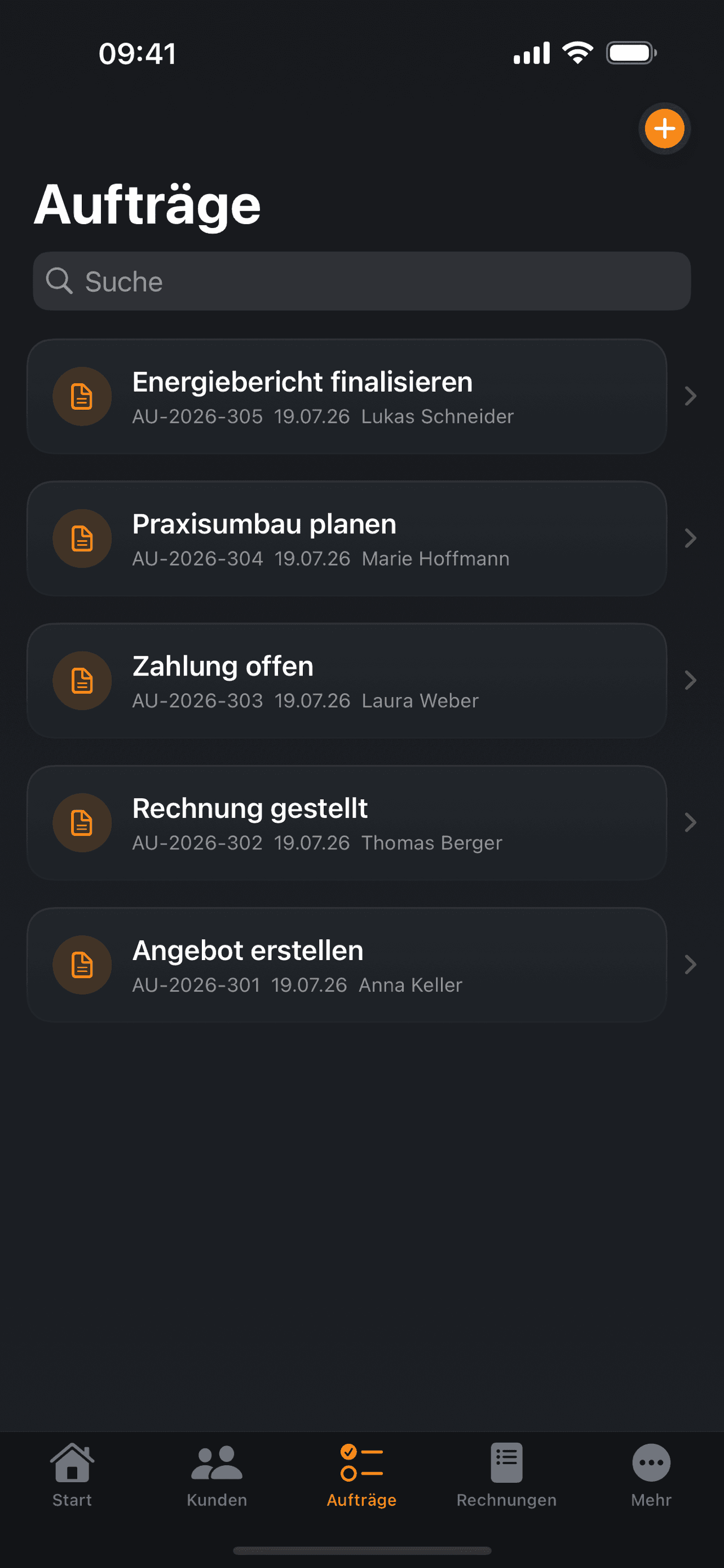 PlanifyMinds B2B – Aufträge