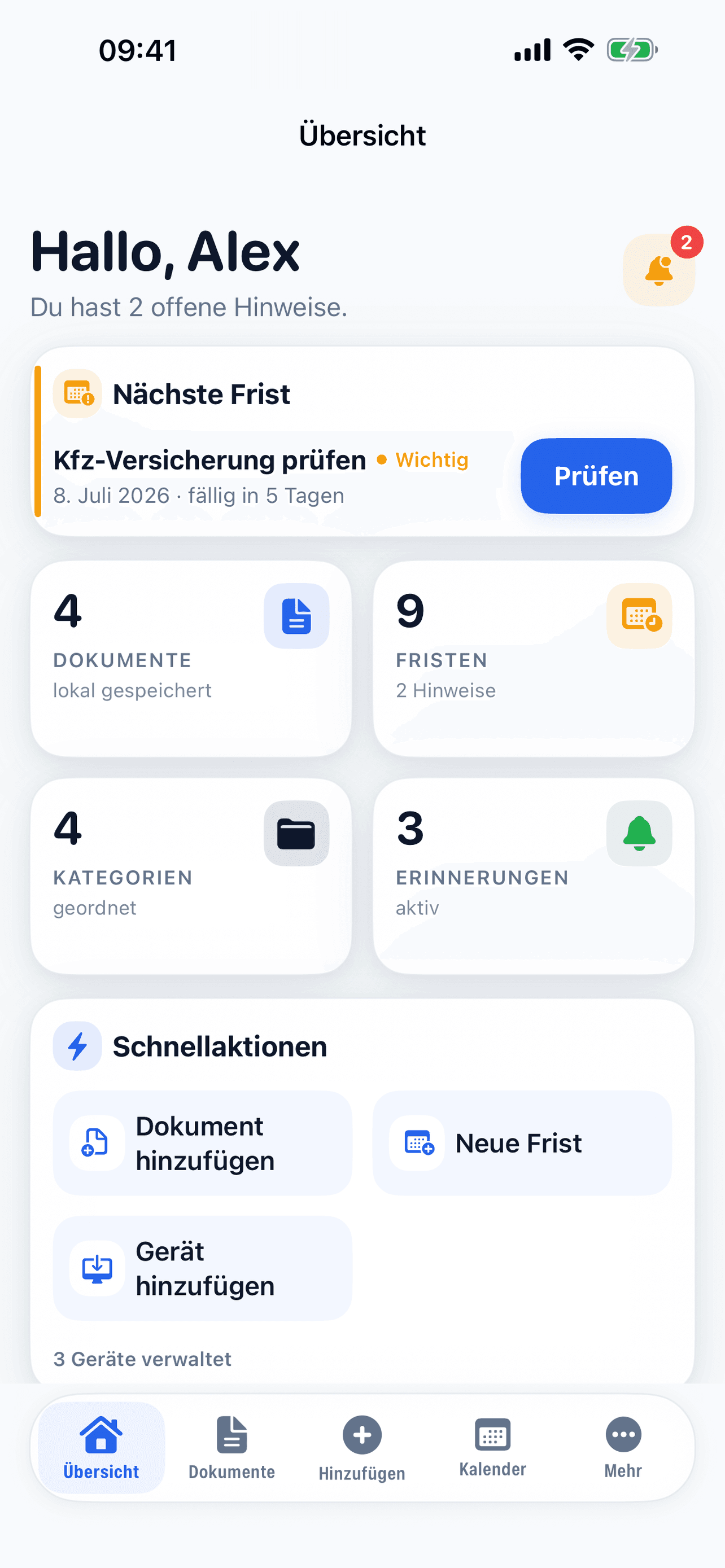 AlltagsOrdner – Übersicht